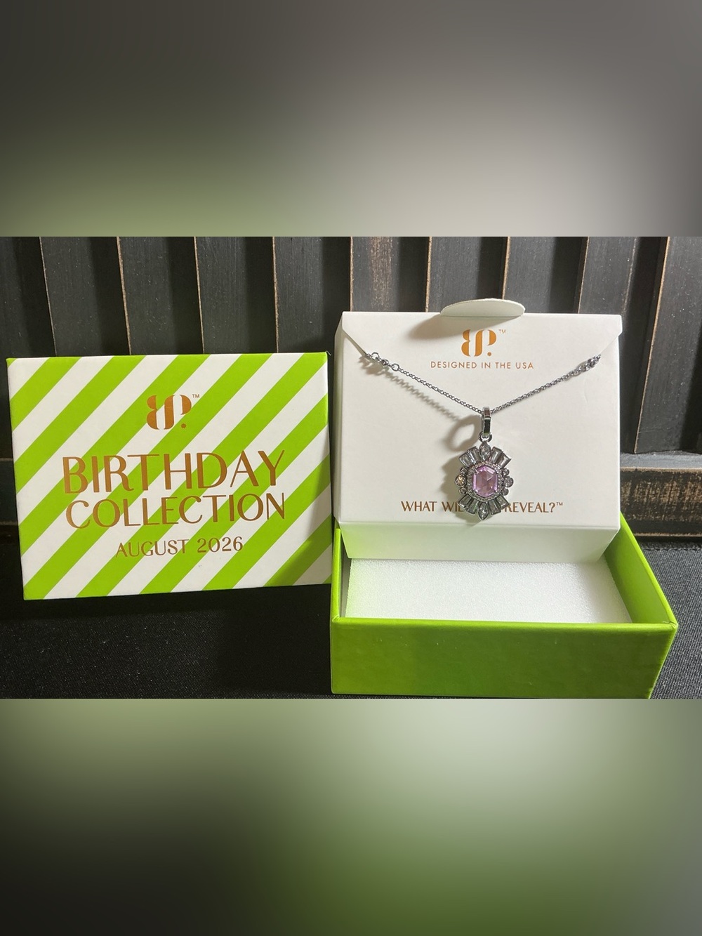 Bomb Party August birthday 2026 necklace “Sunset Serenade” NK63712